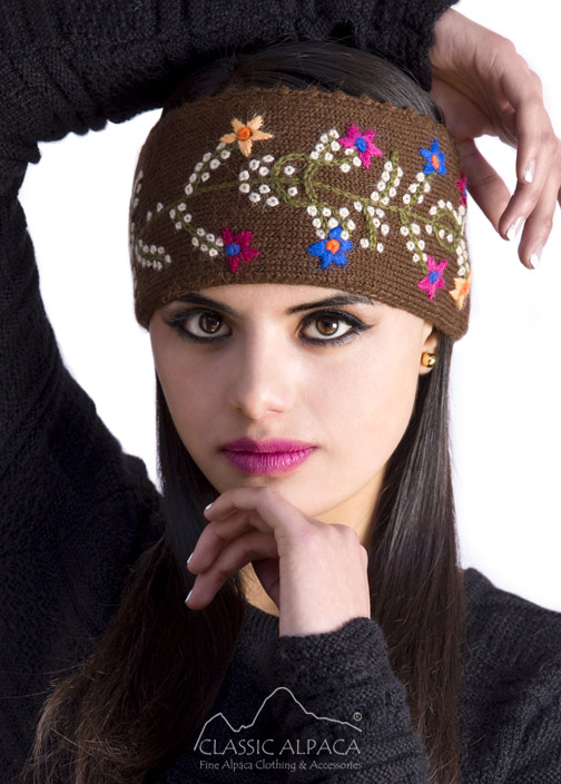 Alpaca Embroidered Headband Alpaca Embroidered Headband