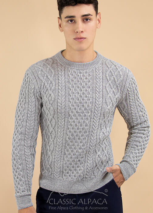 Men's Alpaca Crewneck Pullover Sweater Men's Alpaca Crewneck Pullover Sweater