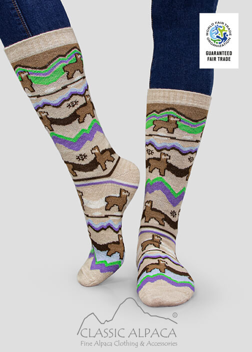 Alpaca Trails Alpaca Unisex Socks Alpaca Trails Alpaca Unisex Socks