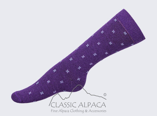 Premium Dot Dress Crew Alpaca Socks