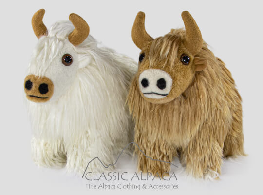 Baby Suri Alpaca Fur - Bull Ornament 10 Inches