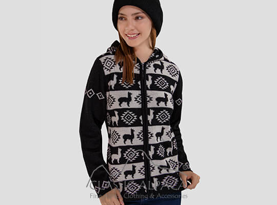 Native Alpaca Hoddie Zip Jacket