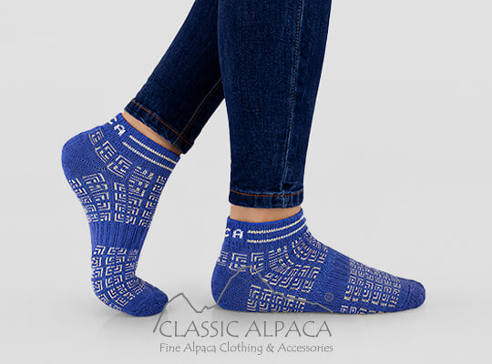 Premium Alpaca Unisex Shorty Geometry Socks