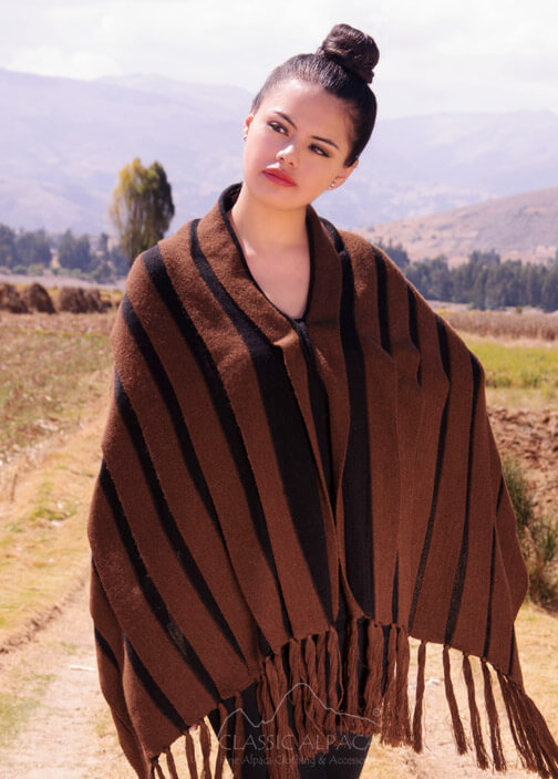 Two-in-One Poncho & Shawl Alpaca