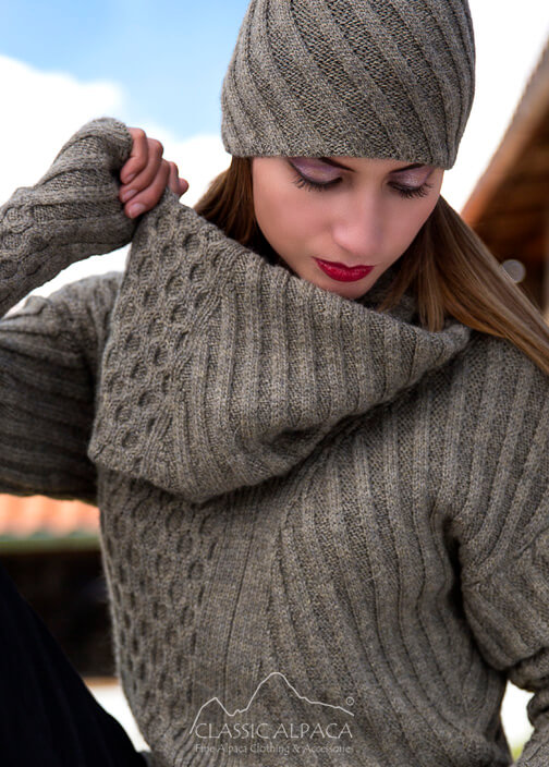 Reverse Alpaca Infinity Scarf
