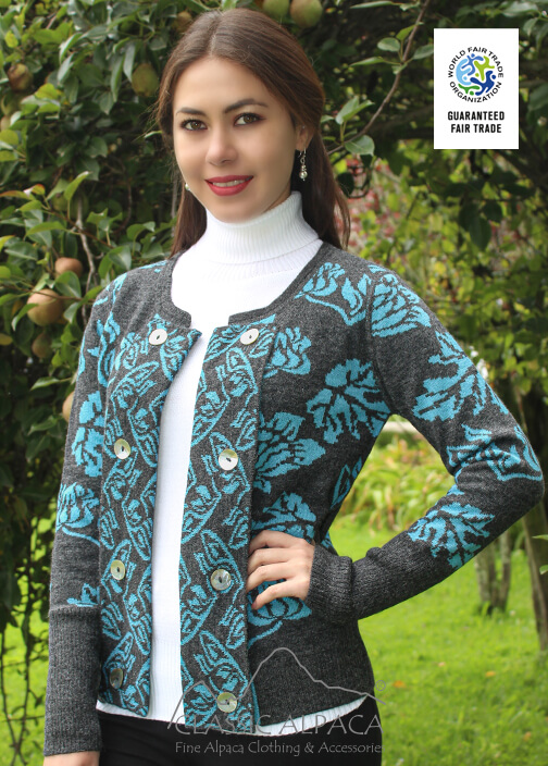 Reversible Witney Baby Alpaca Cardigan