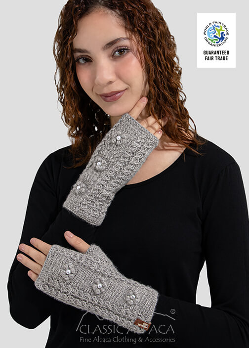Aurora Alpaca Fingerless Gloves