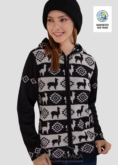 Native Alpaca Hoddie Zip Jacket