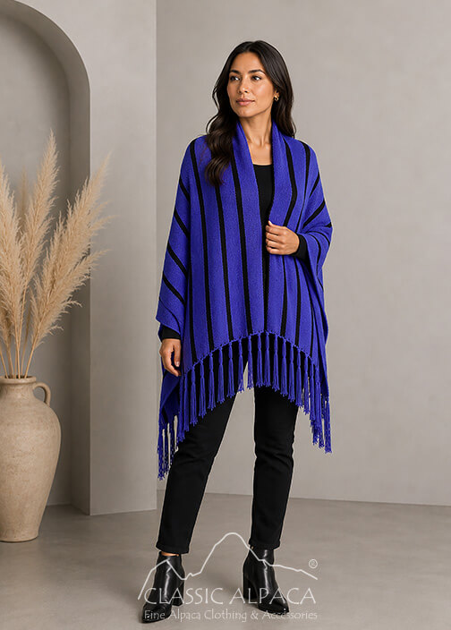 Two-in-One Poncho & Shawl Alpaca
