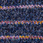 Prussian Blue Comb2 Brushed Striped Alpaca Fingerless Gloves