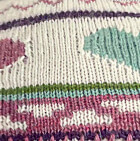 Natural - Multicolor Alpaca Kids - Heart Alpaca Hat With Ear Flaps